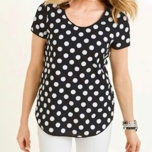 Chico's Textured Polka Dot Top